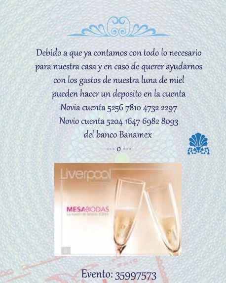 Mesa de regalos