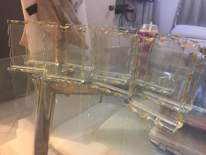 Portaretratos de cristal para Números de Mesa 2