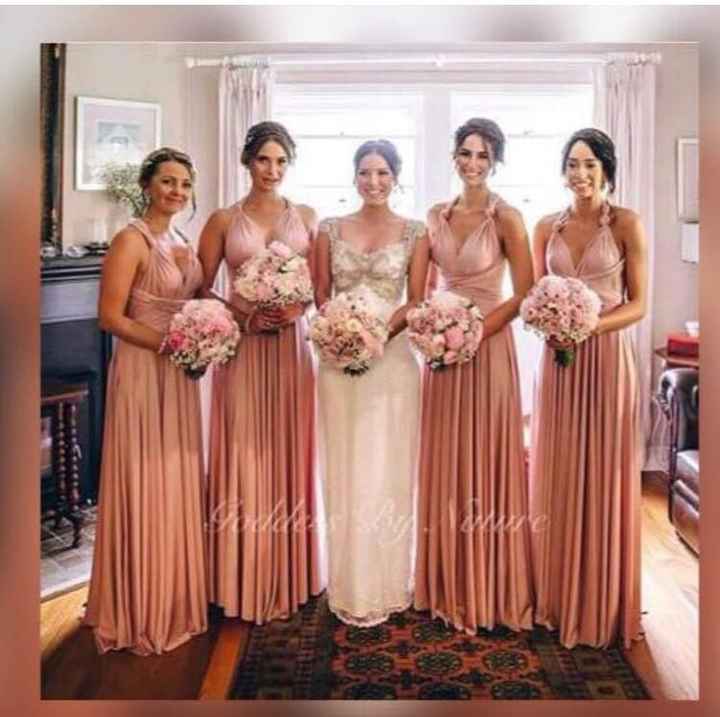 Vestido convertible rose gold 