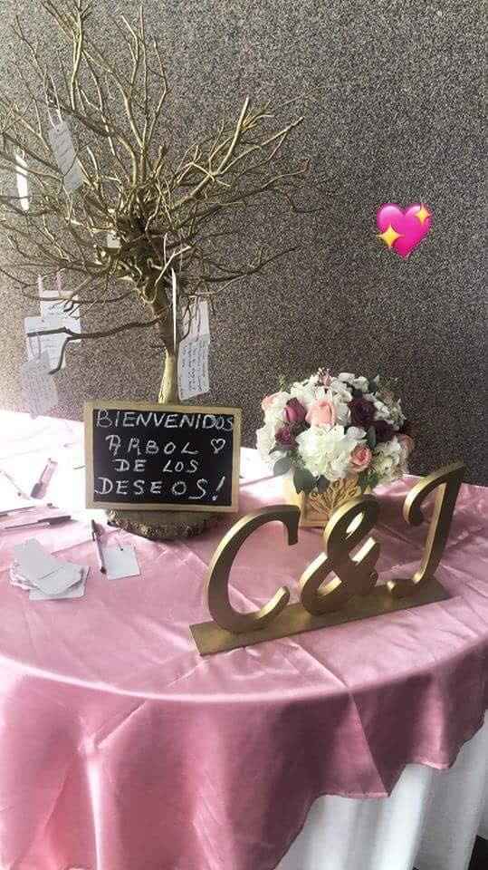 Este fue el arbol de los deseos, con su respectivo letrero de bienvenida "arbol de los deseos", se a