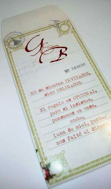 ¿pedir sobre o regalo? - 2