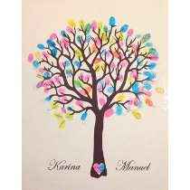 Arbol de huellas dactilares para boda