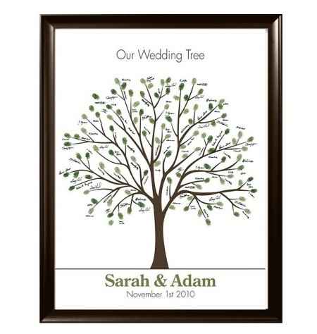 Arbol de huellas dactilares para boda