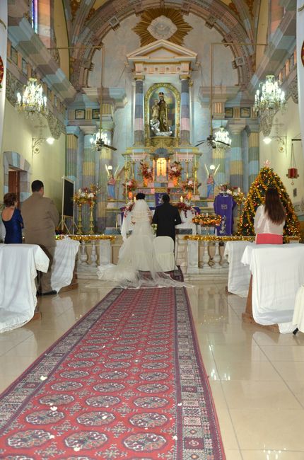 en el altar