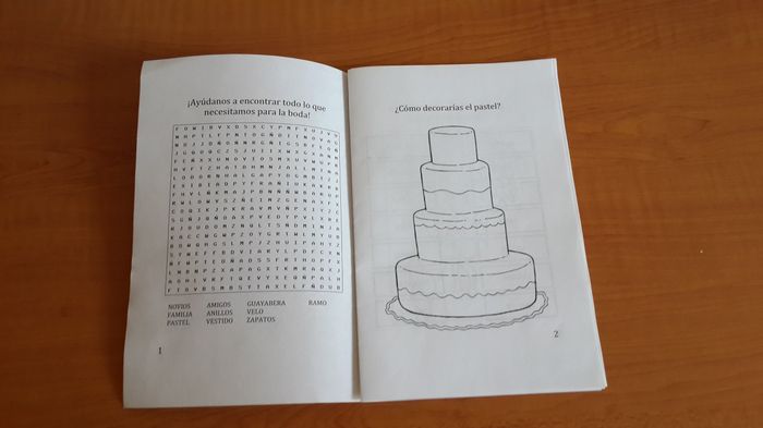 Sopa de letras y decora el pastel