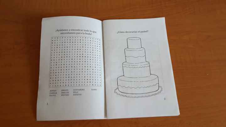 Sopa de letras y decora el pastel