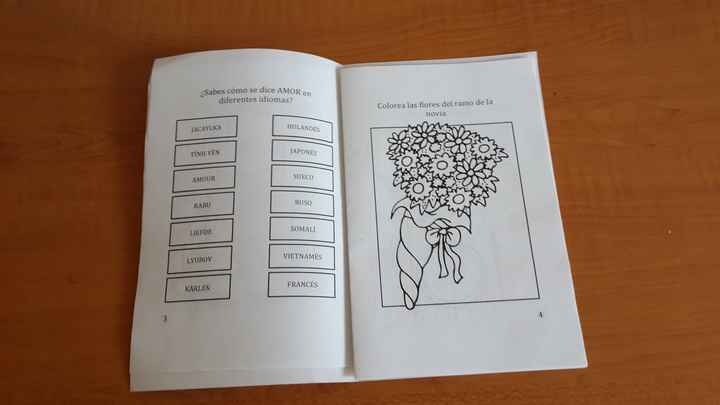 Relaciona las columnas y colorea el ramo