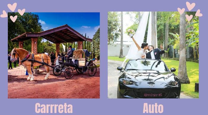 ¿Cómo llegarías a tu boda? ¿En una carreta o un carro de lujo?👌 1
