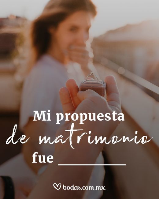 Mi propuesta de matrimonio fue__ 1