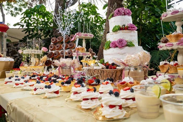 Mesa de postres para dar un toque dulce a tu boda🍭 3