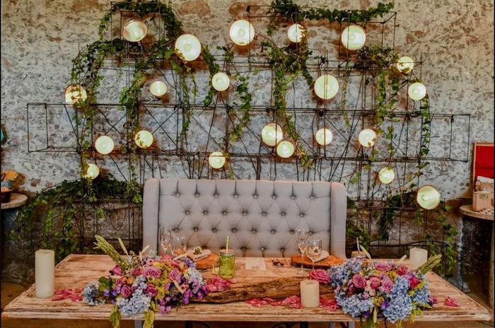 Ideas para decorar el back de la mesa de novios 😍 2