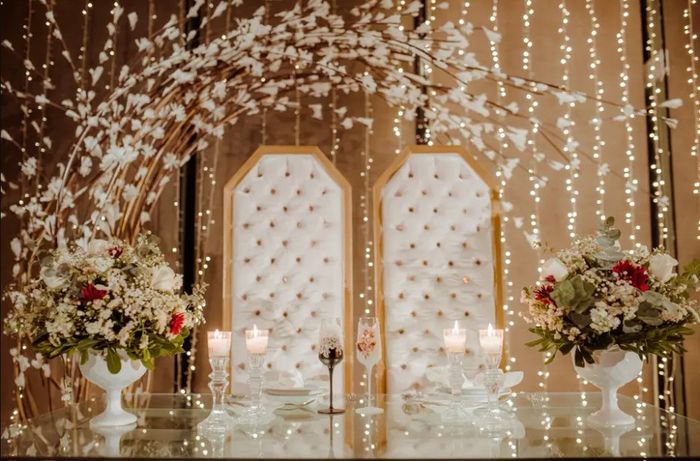 Ideas para decorar el back de la mesa de novios 😍 5