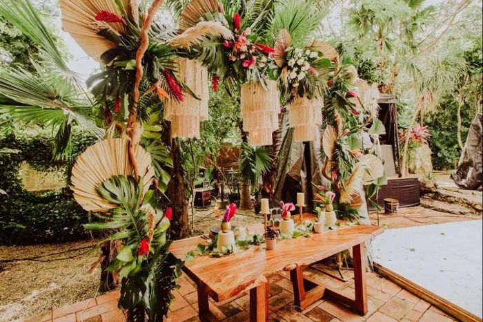 Ideas para decorar el back de la mesa de novios 😍 6