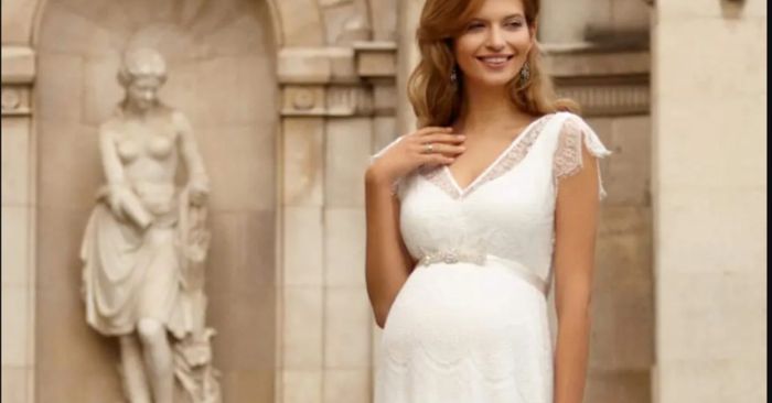 4 tips para elegir vestidos para novia embarazada👇 1