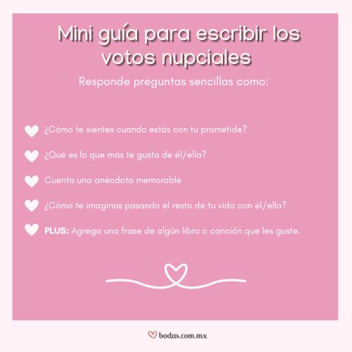 Mini guía para escribir los votos nupciales 📖 - 1