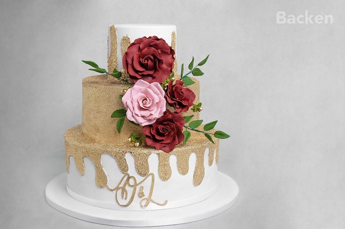 INSPIRACIÓN: Pasteles de boda blancos con dorado 🎂 3