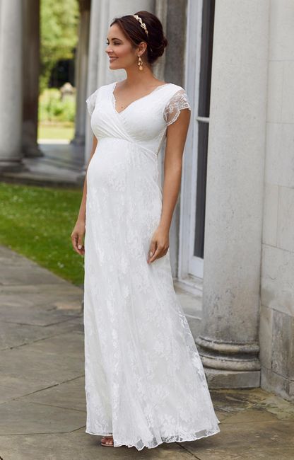 2 vestidos hermosos para novias embarazadas ❤️ 1