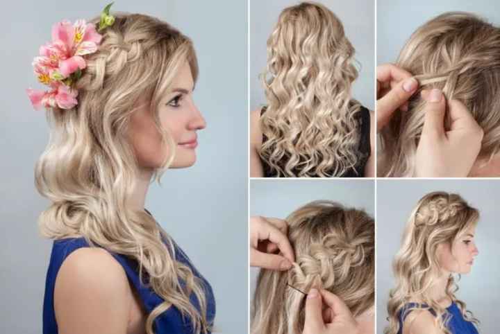 Trenzas con flores para tu peinado de novia🌺❤️ - 5