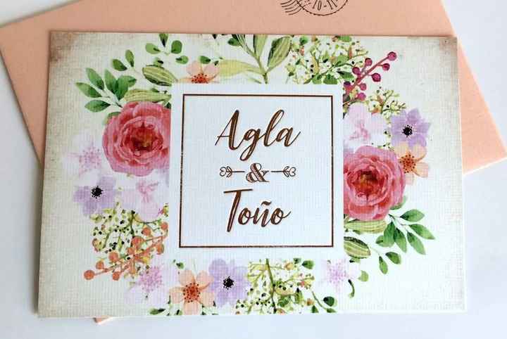 Una invitación de boda sobre acuarela 🖌️ - 1