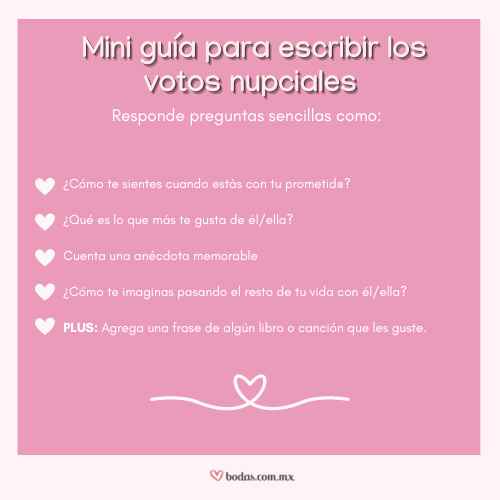 Mini guía para escribir los votos nupciales 📖 - 1