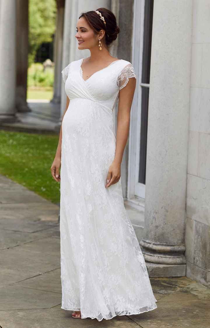 2 vestidos hermosos para novias embarazadas ❤️ - 1