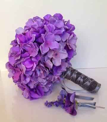 Ramo de novia flores moradas/lilas - 6