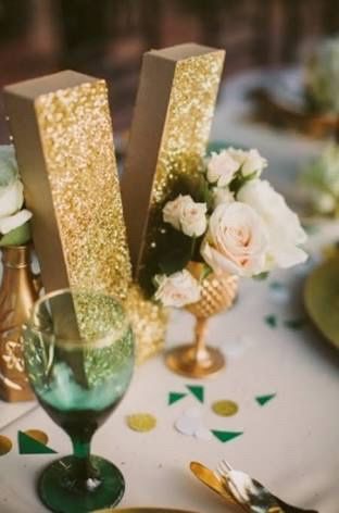 Ideas boda verde y dorado!!! - 13