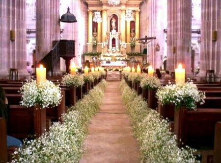 Decoracion con guias de nubes para la ceremonia - 1