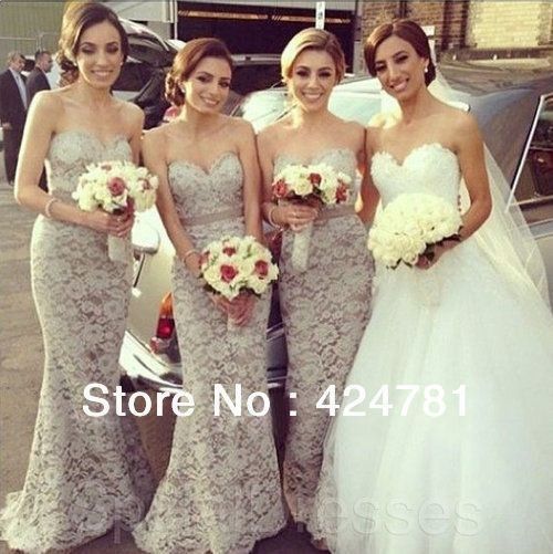 Vestidos encaje gris