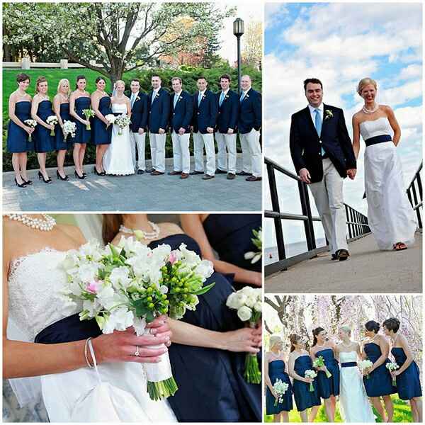 Combinaciones de colores en azul  marino y blanco ⚓ - 7