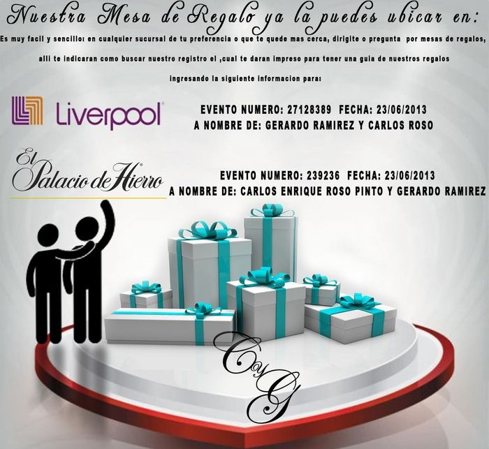 NUETSRA MESA DE REGALO ES EN: