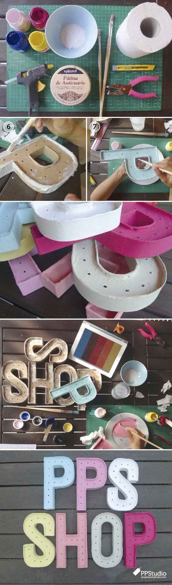 DIY letras luminosas