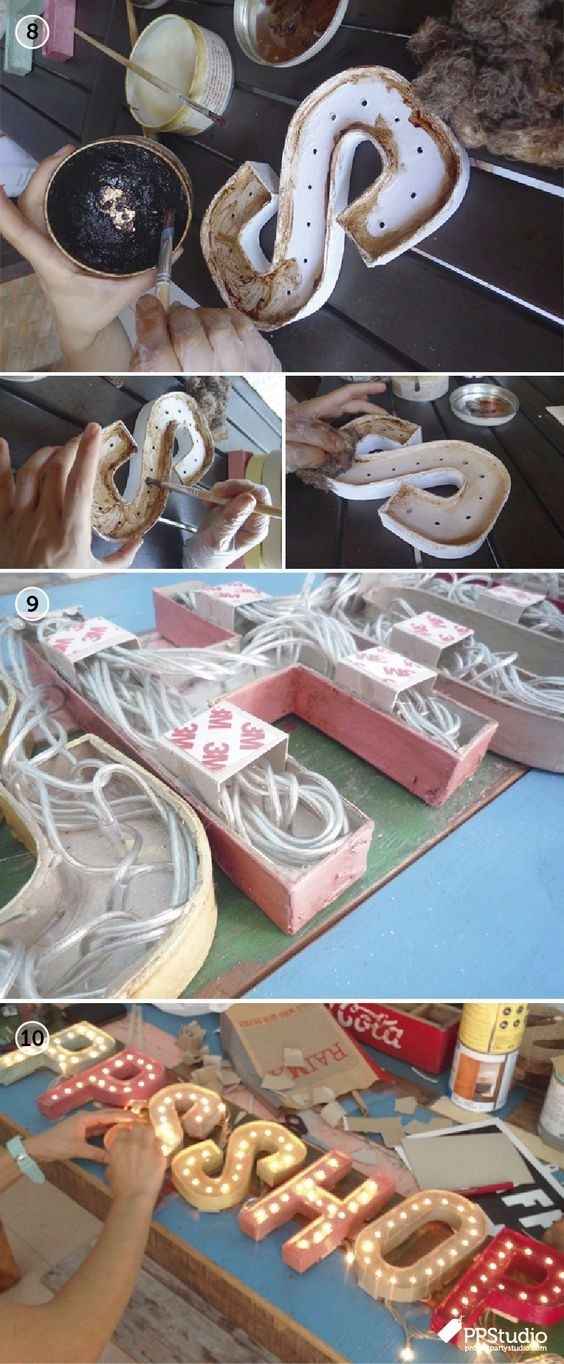 DIY letras luminosas