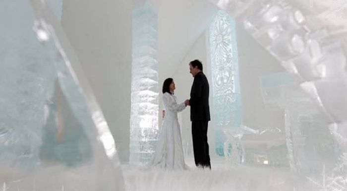 En un castillo de hielo