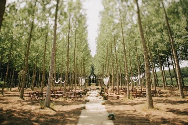 Una boda vintege en medio de un hermoso bosque