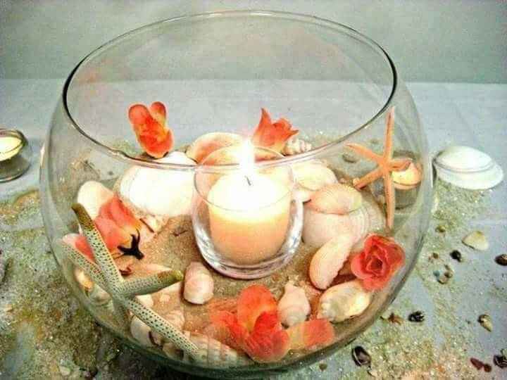  Ideas de centros de mesa con peceras. - 3