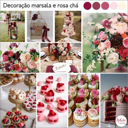 Combinaciones de colores en marsala y rosa chá - 7