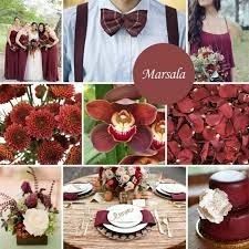 Combinacion  de colores en marsala y dorado - 4