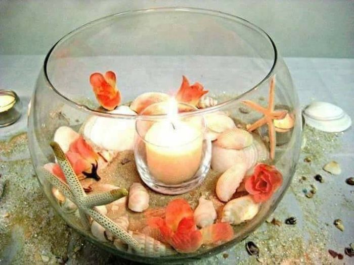  Ideas de centros de mesa con peceras. - 3