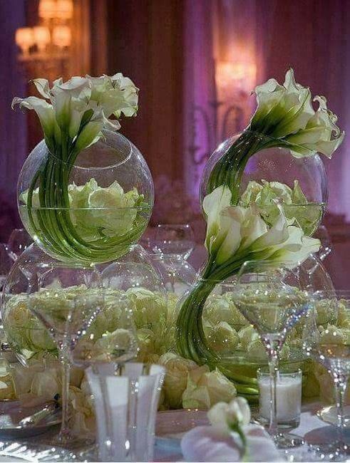  Ideas de centros de mesa con peceras. - 4