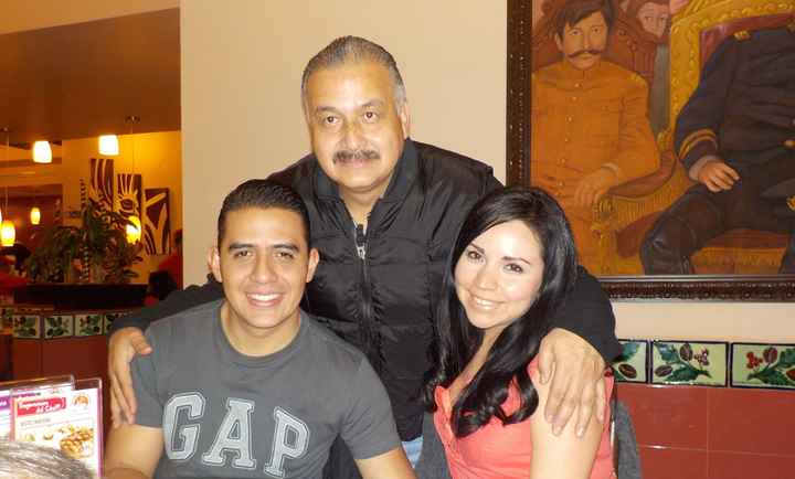 Con mi novio y mi suegro