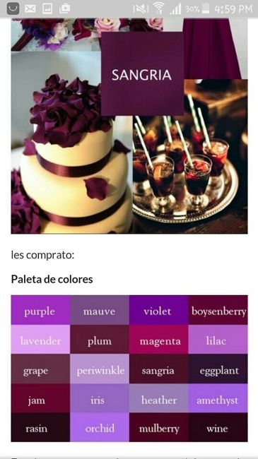 Combinación de colores vino y plata - 1