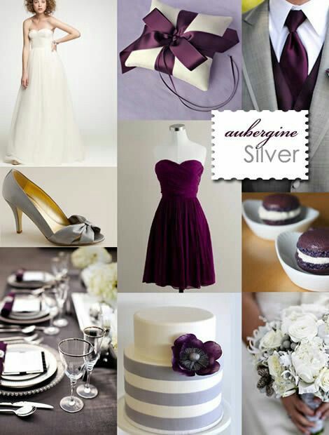 Combinación de colores vino y plata - 5