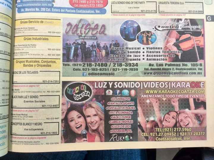 Proveedores de luz y sonido