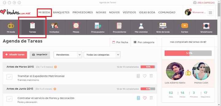 Herramientas para organizar tu boda