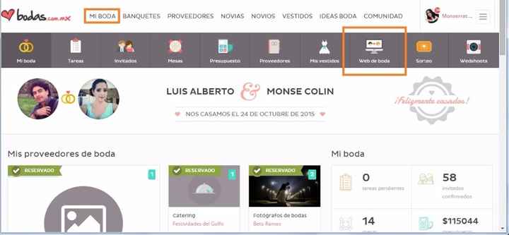 Web de boda