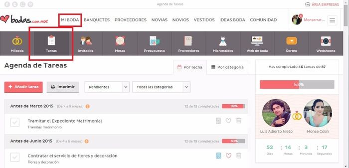 Herramientas para organizar tu boda