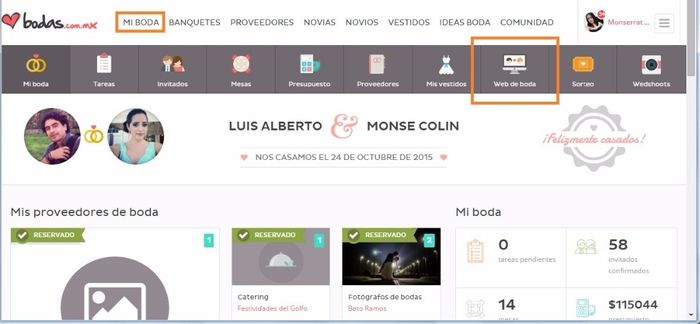 Web de boda
