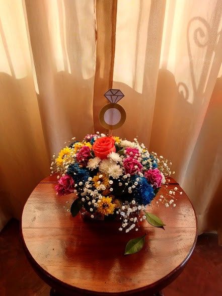 Flores del centro de mesa.