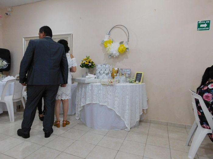 Detalles de la mesa en el salón